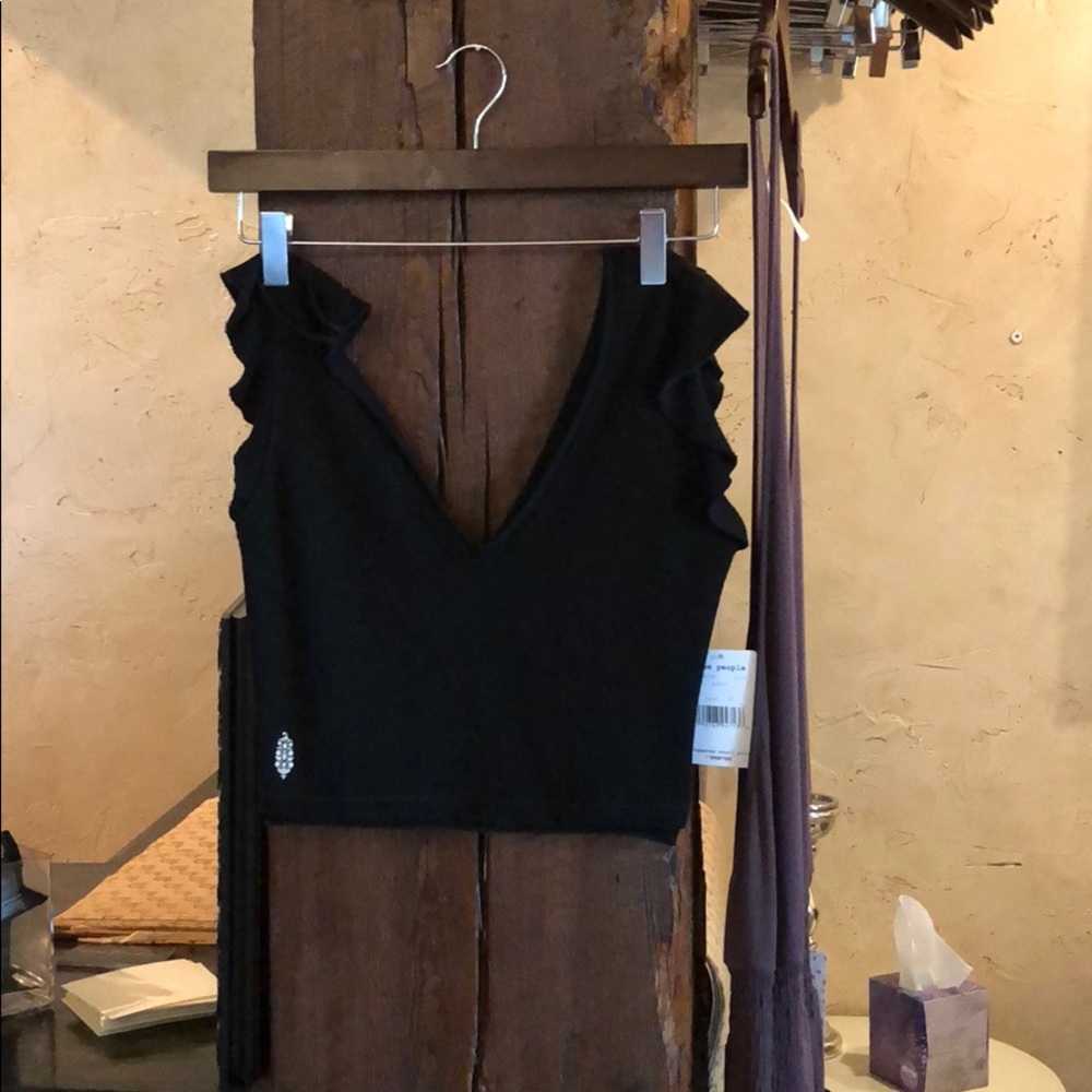 Free People Black Crop